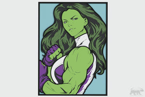 She-Hulk Layered Design for cutting