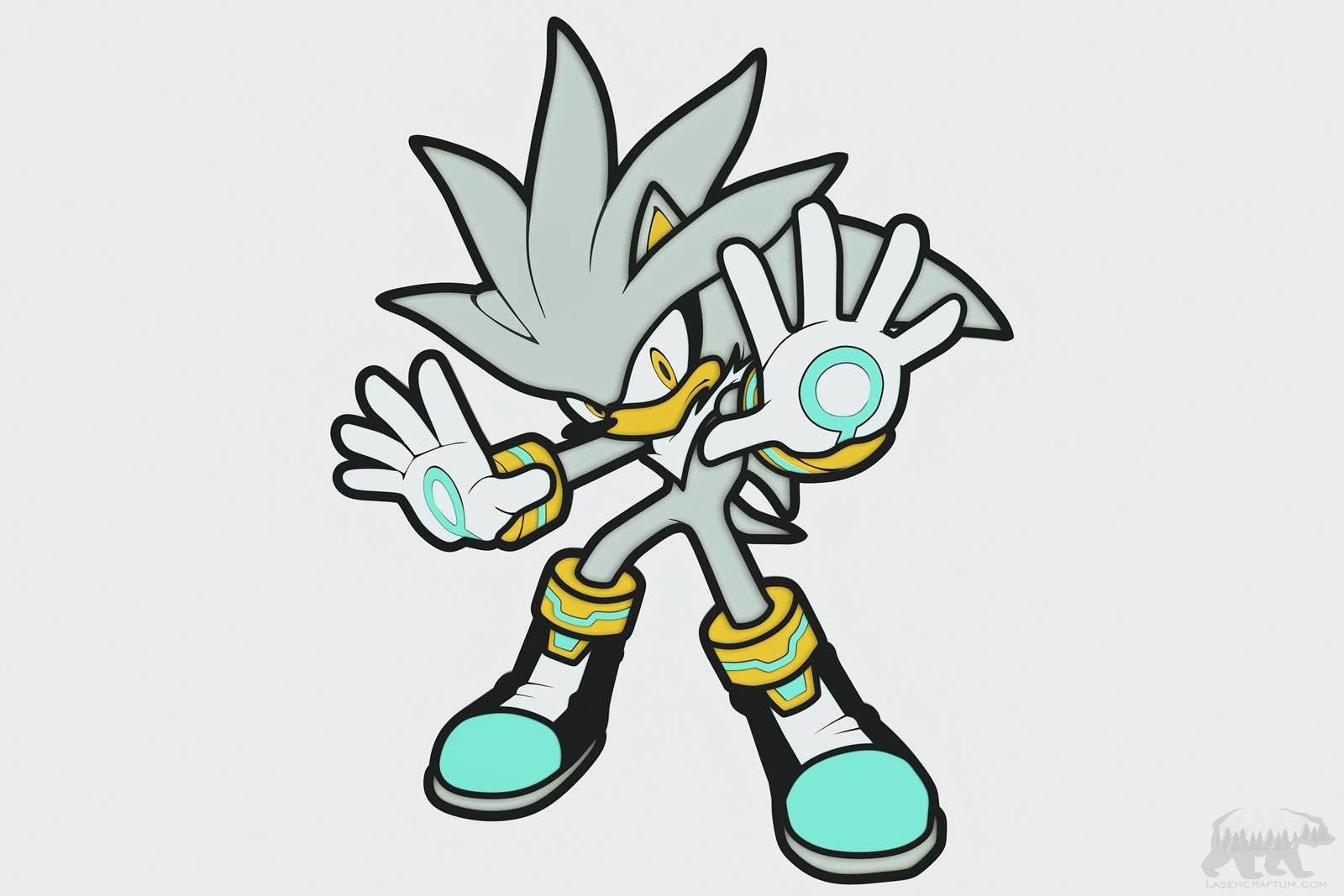 Silver the Hedgehog Layered Design for cutting