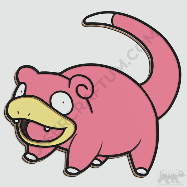Slowpoke Pokemon Layered Design for cutting