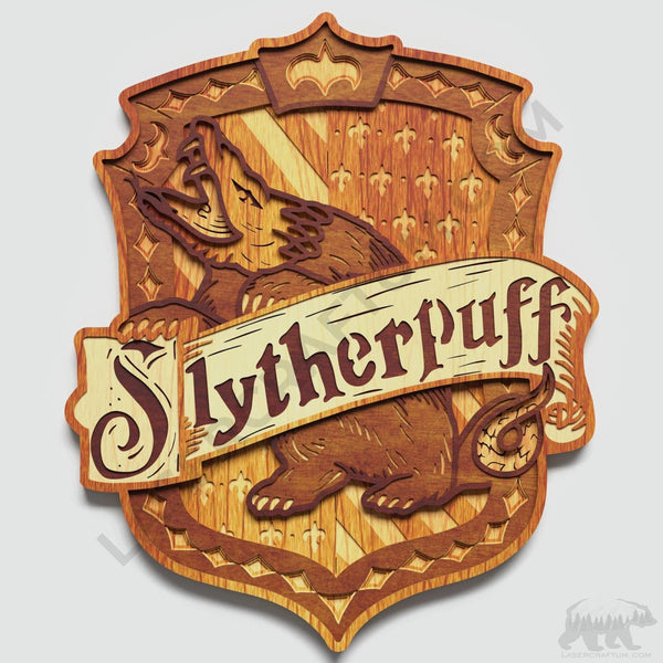Slytherpuff Blended Crest Layered Design for cutting