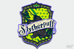 Slytherpuff Blended Crest Layered Design for cutting
