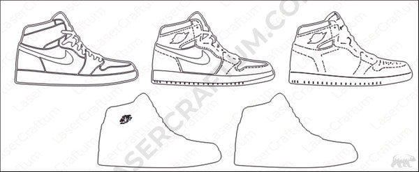 Sneakers Layered Design for cutting