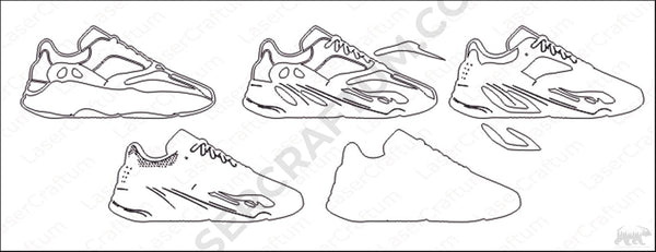 Sneakers v2 Layered Design for cutting