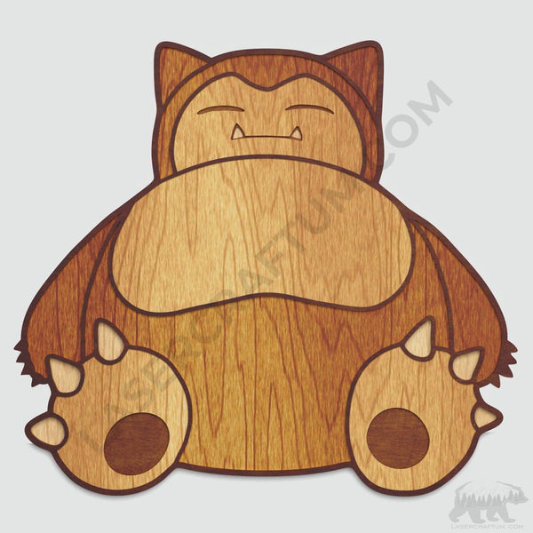 Snorlax Pokemon Layered Design for cutting