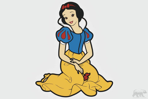 Snow White Layered Design for cutting