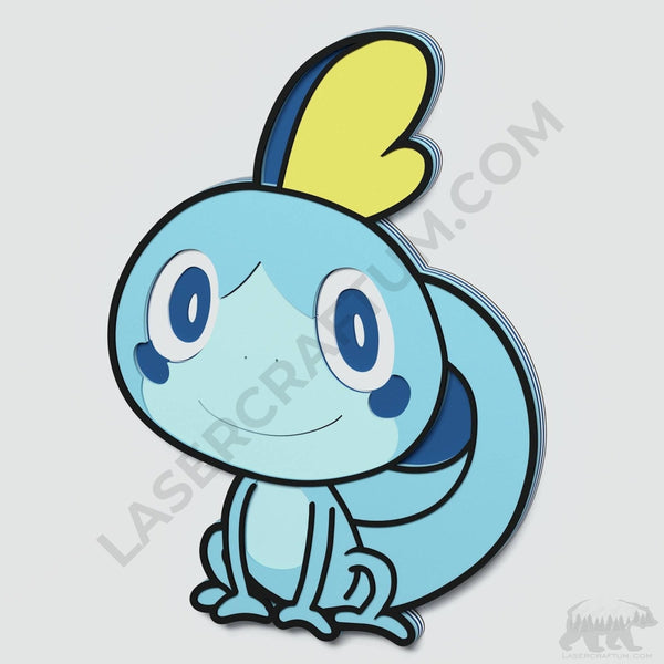 Sobble Pokemon Layered Design for cutting