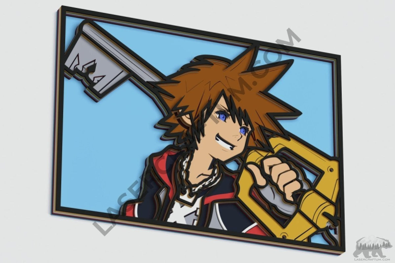 Sora (Kingdom Hearts) Layered Design for cutting - LaserCraftum