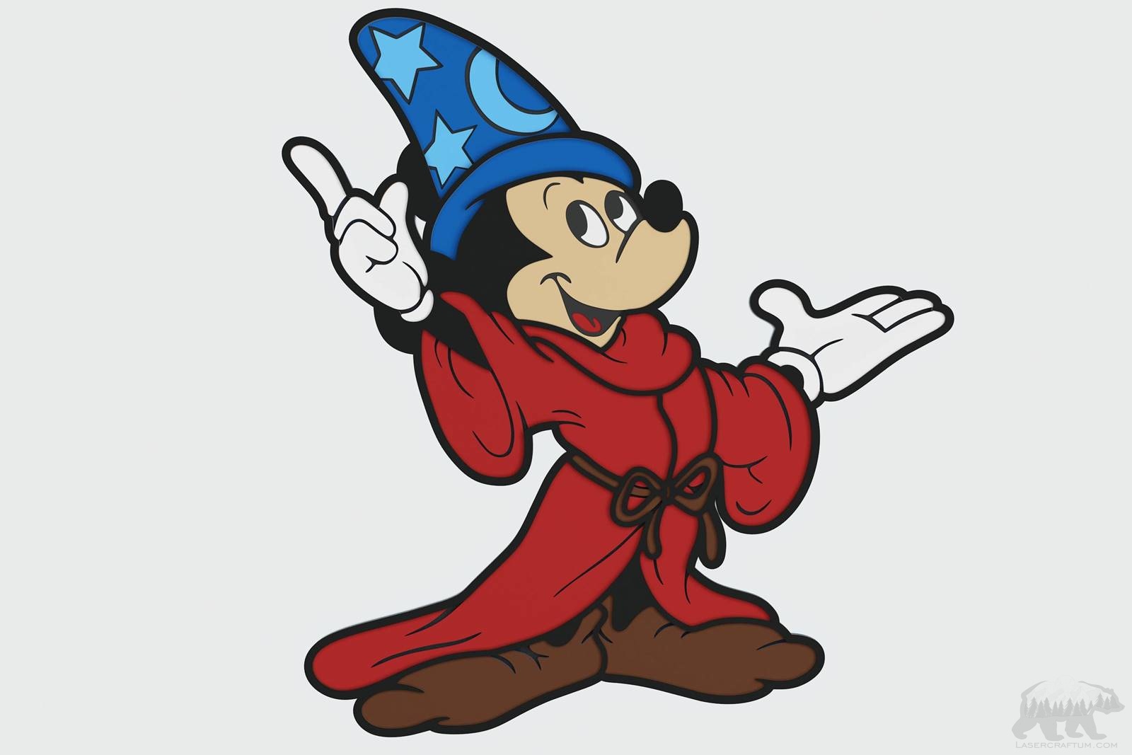 Sorcerer Mickey Layered Design for cutting