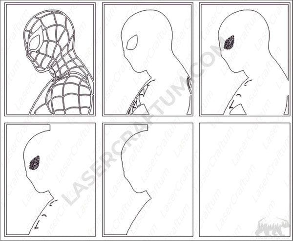 Spider-Man Layered Design for cutting