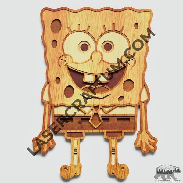 SpongeBob Multilayer Design for cutting - LaserCraftum