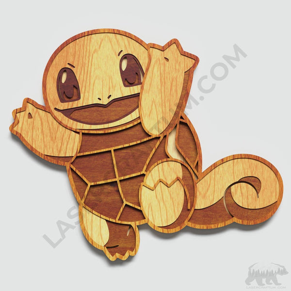 Squirtle Pokemon Layered Design for cutting