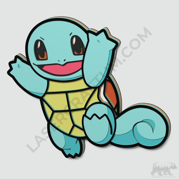 Squirtle Pokemon Layered Design for cutting