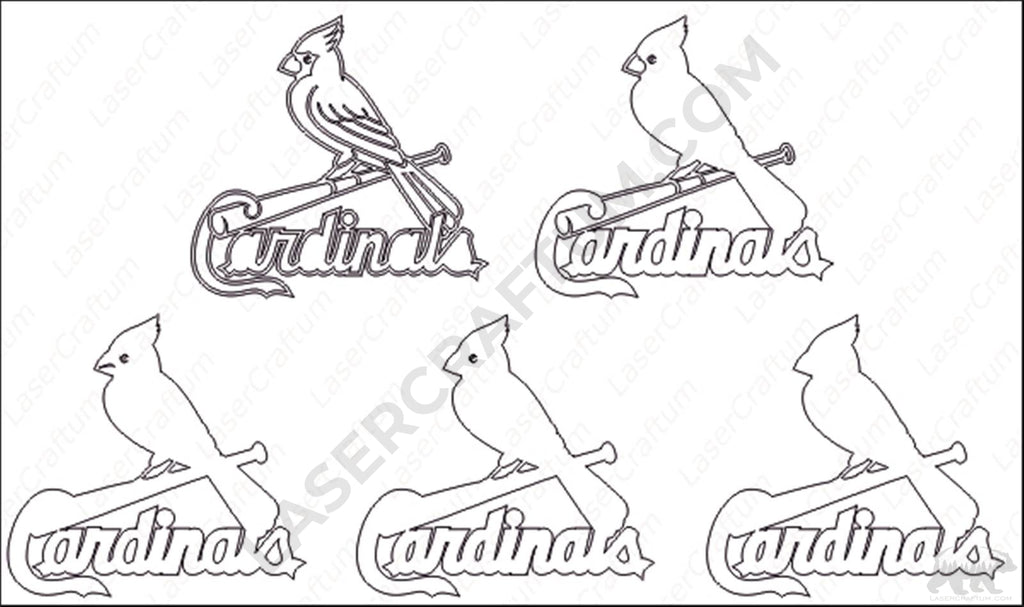 St. Louis Cardinals Logo Layered Design for cutting - LaserCraftum