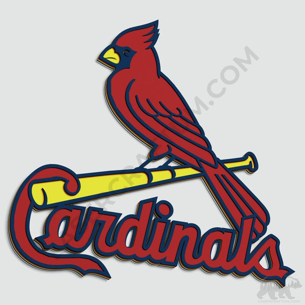 St. Louis Cardinals Logo Layered Design for cutting