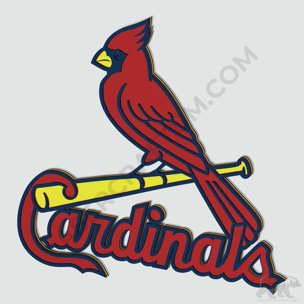 St. Louis Cardinals Logo Layered Design for cutting - LaserCraftum