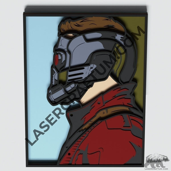 Star Lord Multilayer Design for cutting - LaserCraftum