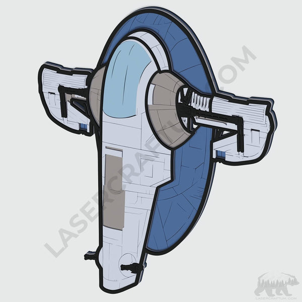 Starship Slave-1 (Star Wars) Layered Design for cutting