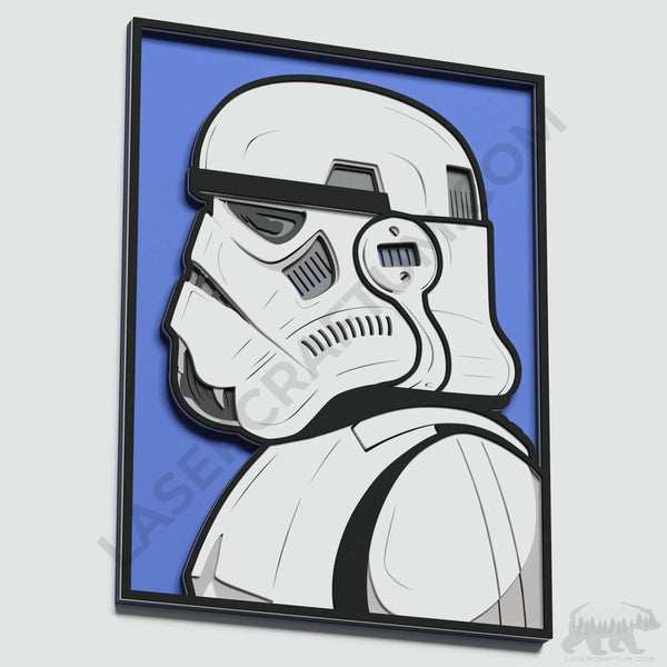 Stormtrooper Profile Layeres Design for cutting