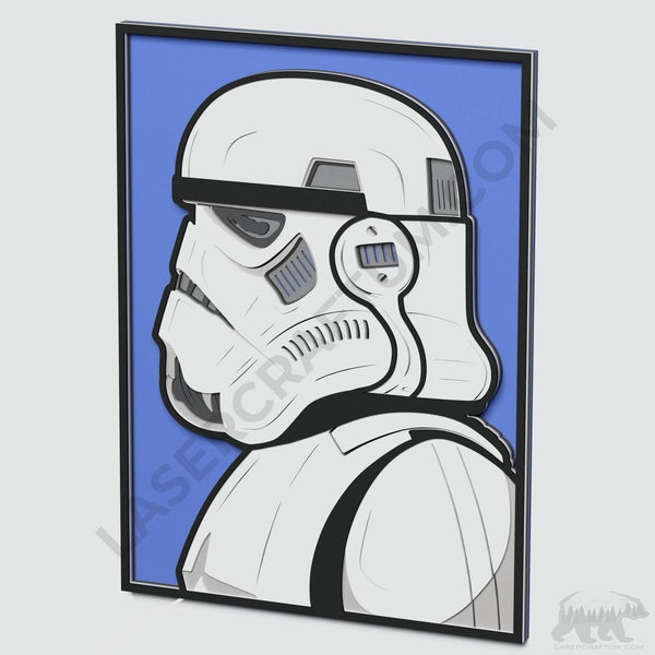 Stormtrooper Profile Layeres Design for cutting