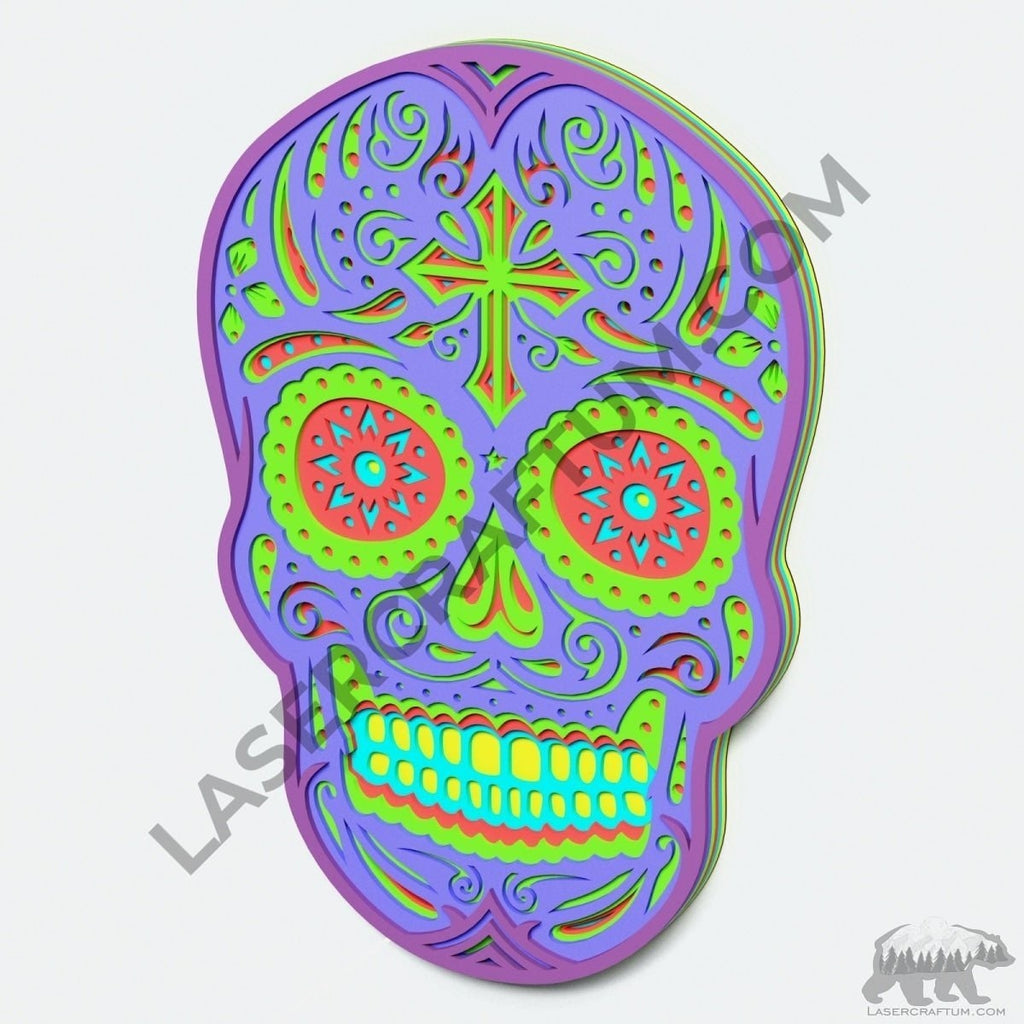 Sugar Skull S5 Layered Design For Cutting LaserCraftum sugar-skull-s5-layered-design-for-cutting-lasercraftum