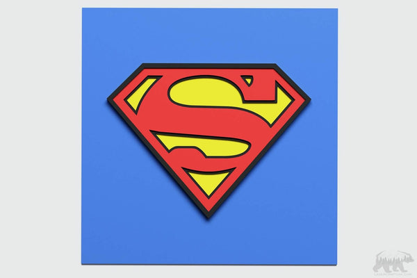 Superman Sign Layered Design for cutting