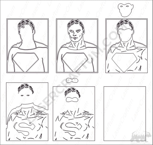 Superman v3 Layered Design for cutting