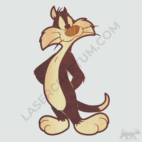 Sylvester the Cat Layered Design for cutting