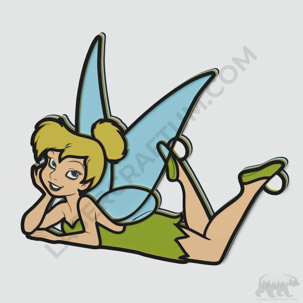 Tinkerbell Layered Design for cutting - LaserCraftum