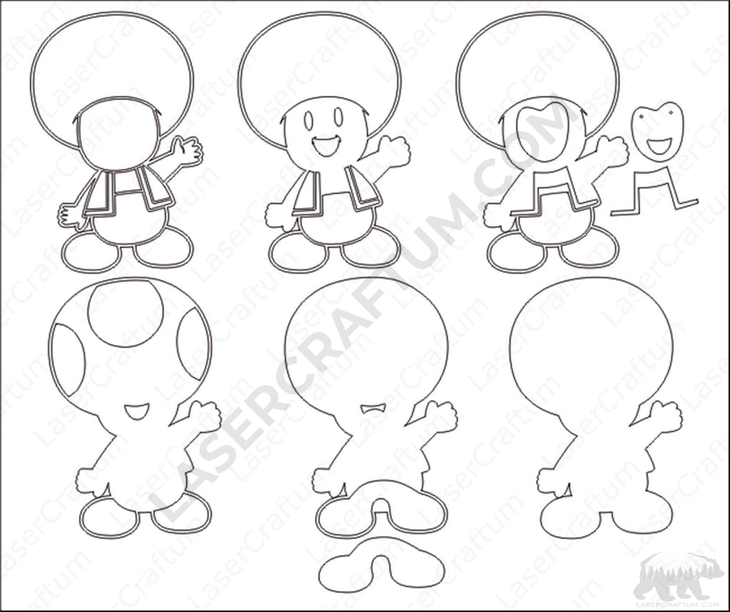 Toad Layered Design for cutting - LaserCraftum