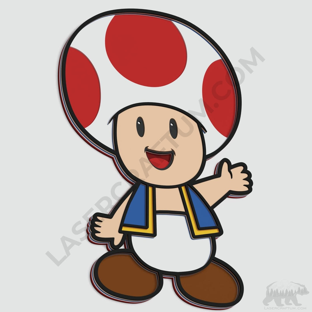 Toad Layered Design for cutting - LaserCraftum