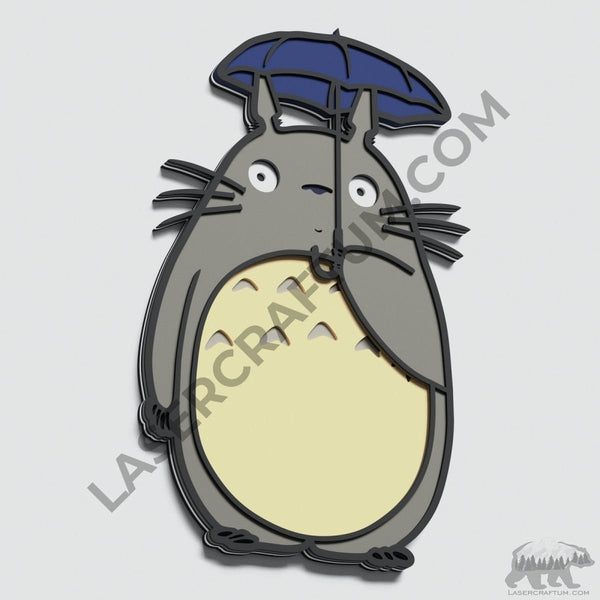 Totoro Multilayer Design for cutting - LaserCraftum