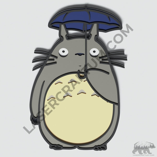 Totoro Multilayer Design for cutting - LaserCraftum