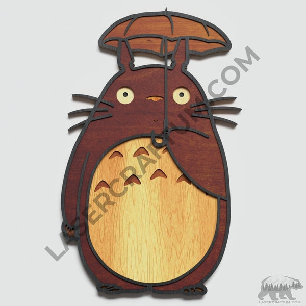 Totoro Multilayer Design for cutting - LaserCraftum