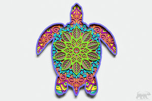 Turtle Multilayer Mandala Design for cutting