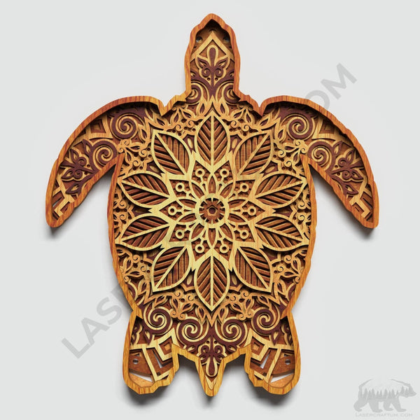 Turtle Multilayer Mandala Design for cutting