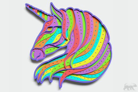 Unicorn Layered Design for cutting