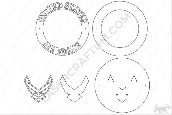 US Air Force Logo Layered Design for cutting