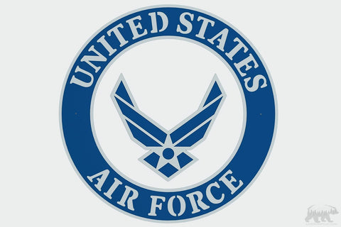 US Air Force Logo Layered Design for cutting