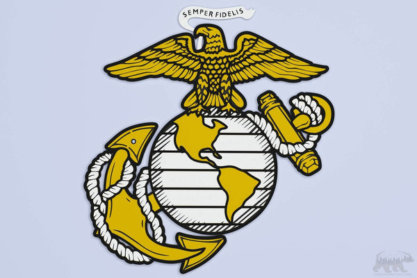 US Marine Corps Logo Layered Design for cutting