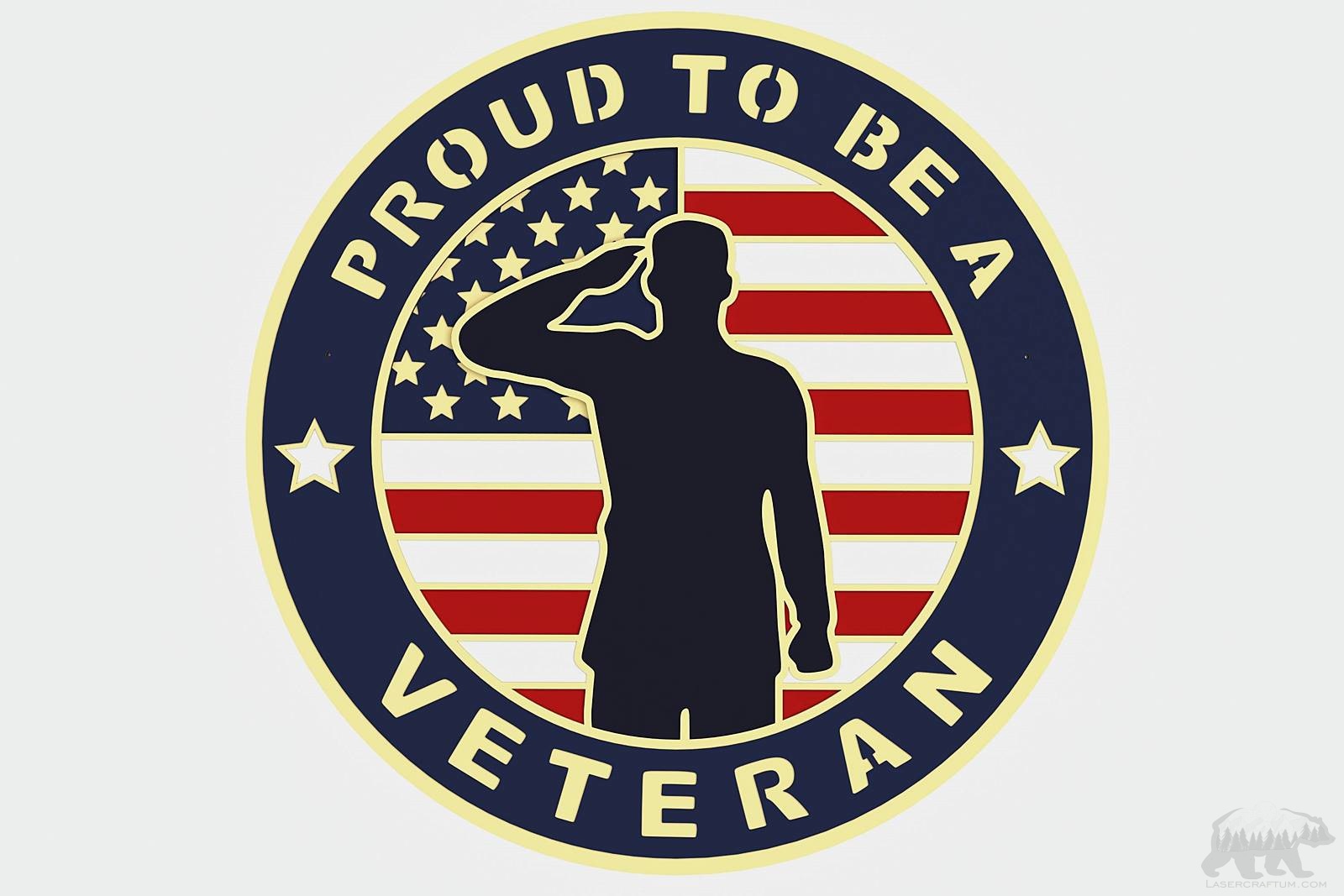 Veteran Logo Layered Design for cutting - LaserCraftum
