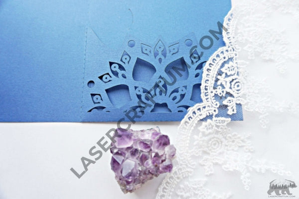 Wedding invitation envelope template for cutting - M2 - LaserCraftum