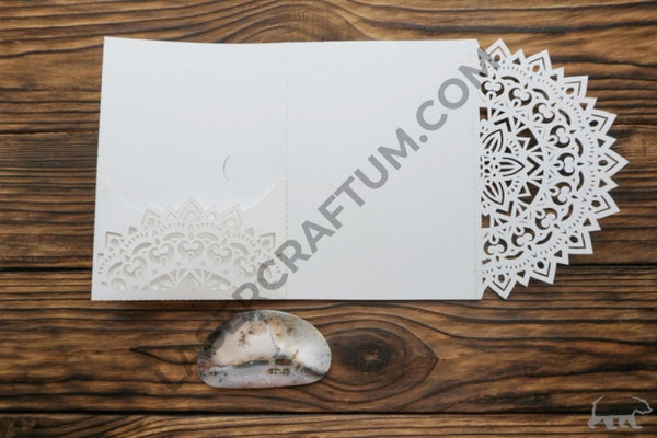 Wedding invitation envelope template for cutting - M3 - LaserCraftum