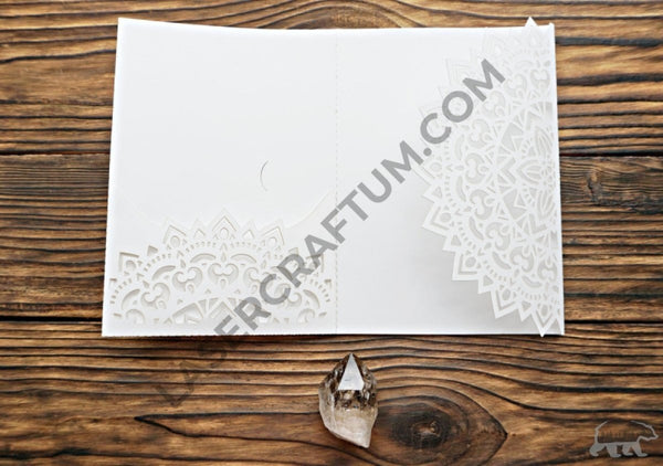 Wedding invitation envelope template for cutting - M3 - LaserCraftum
