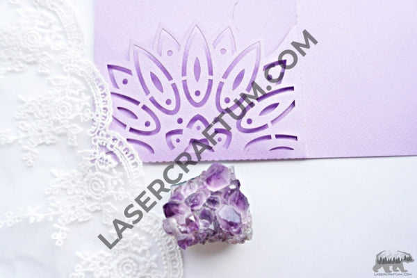 Wedding invitation envelope template for cutting - M4 - LaserCraftum