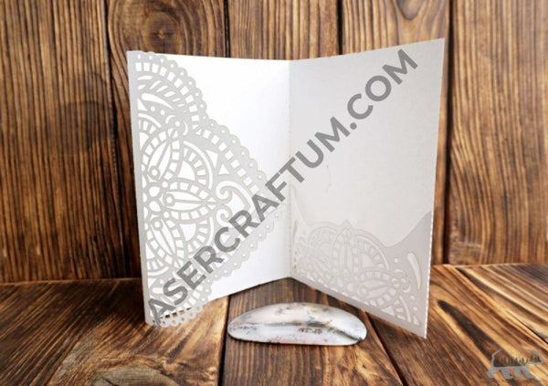 Wedding invitation envelope template for cutting - M6 - LaserCraftum