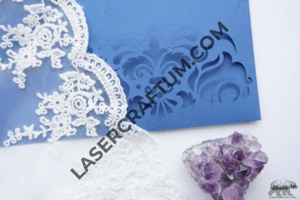 Wedding invitation envelope template for cutting - M7 - LaserCraftum