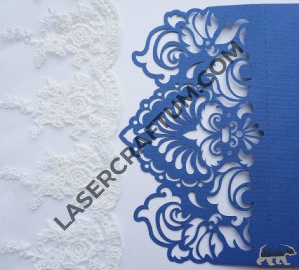 Wedding invitation envelope template for cutting - M7 - LaserCraftum