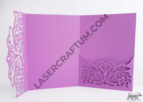 Wedding invitation envelope template for cutting - M8 - LaserCraftum