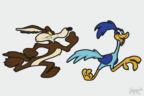 Wile E. Coyote and the Road Runner Layered Design for cutting