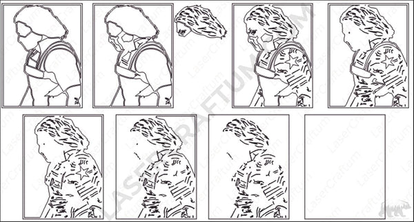 Winter Soldier Layered Design for cutting